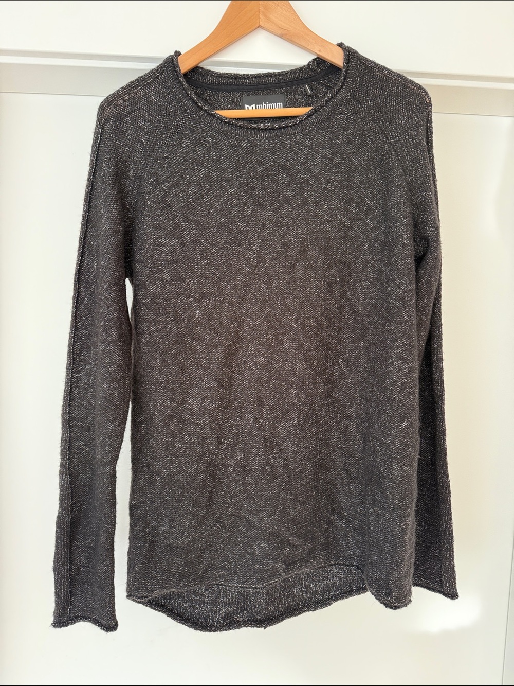 Minimum Men's Crewneck Sweater in Charcoal/black Heather